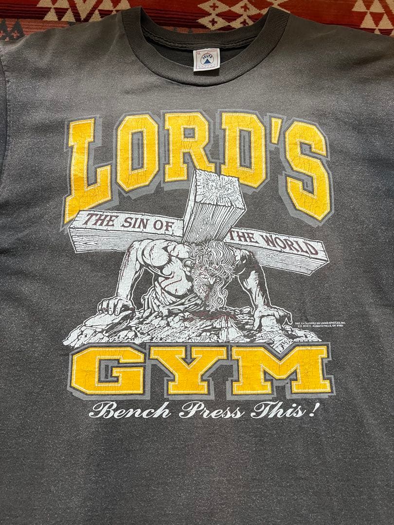 LORD'S GYM ヴィンテージTシャツ XL グッドフェード LORD'S GYM