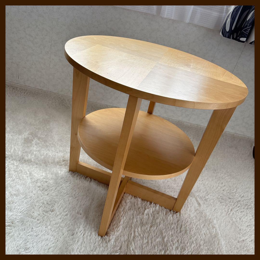 美品】IKEA イケア VEJMON サイドテーブル コーヒーテーブル 丸 2段