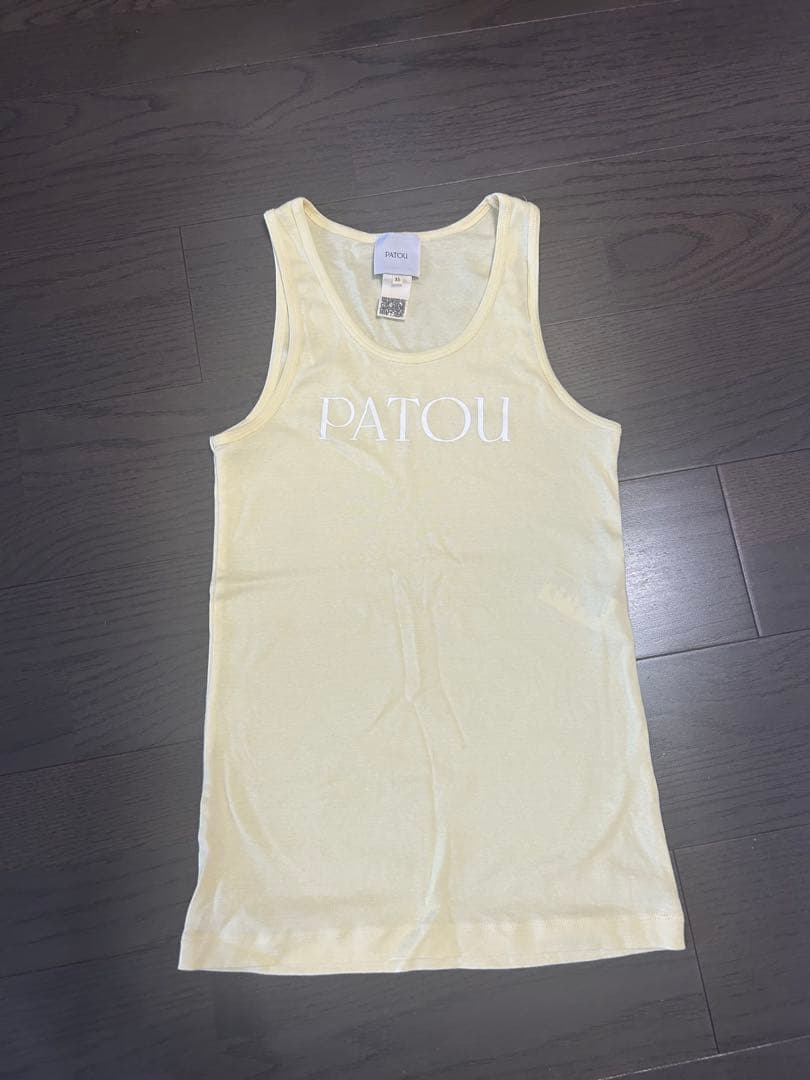 PATOU　オーガニックコットン タンクトップ　イエロー　XS