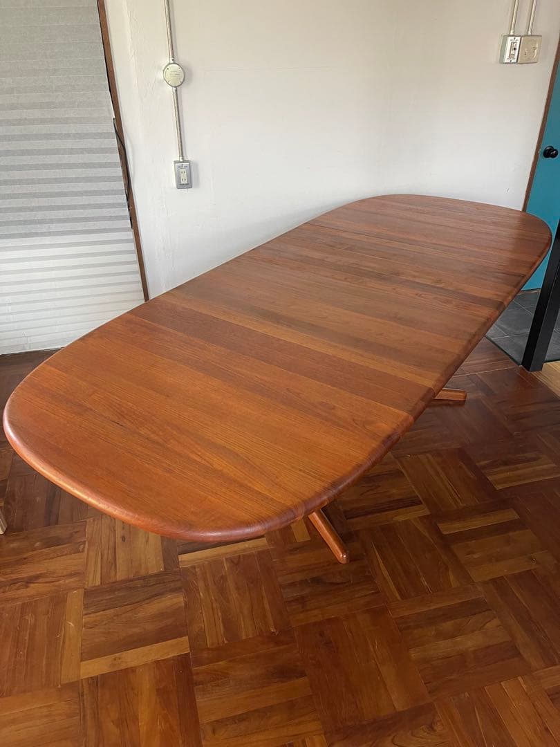 北欧 デンマークヴィンテージ チーク エクステンション ダイニング テーブル