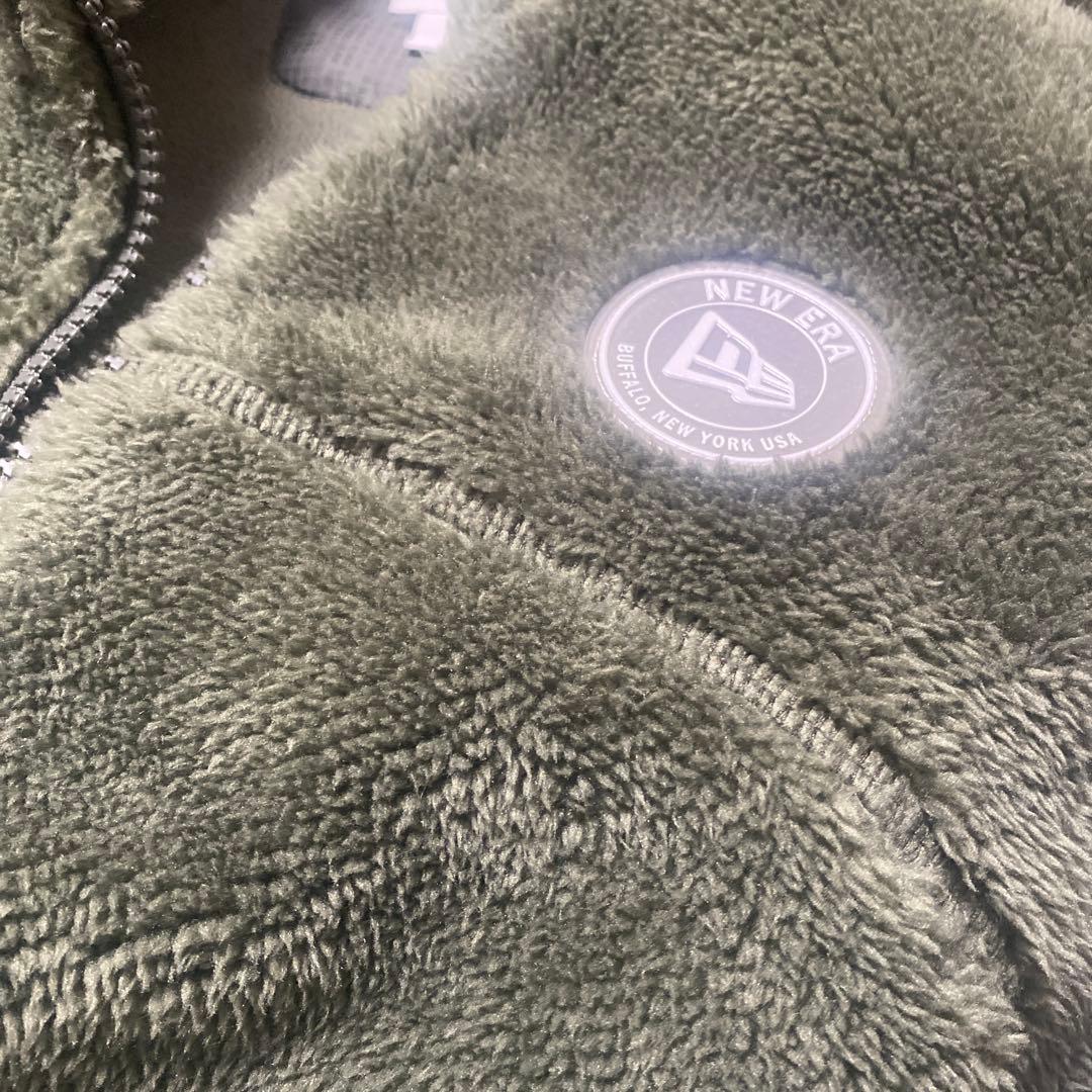 ニューエラ オリーブ色 フリースジャケット Mサイズ