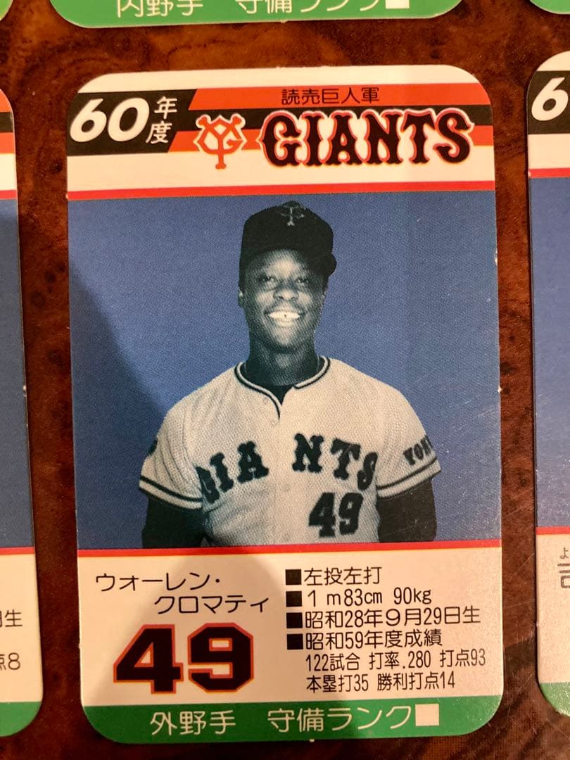 【希少】タカラ　プロ野球カード　読売　巨人軍　ジャイアンツ　昭和60年度　全30