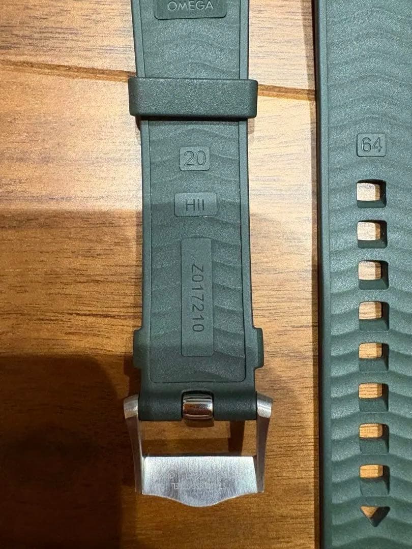 美品！OMEGA シーマスターダイバー300m 純正ラバーベルト グリーン