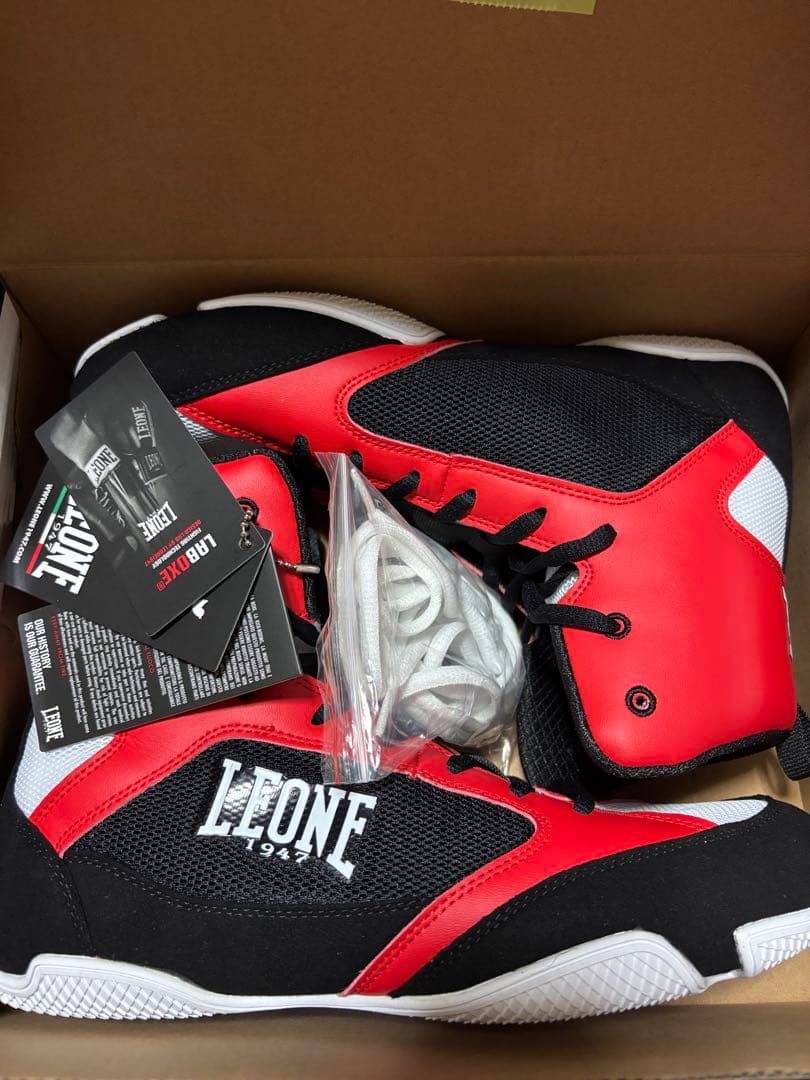 LEONE ボクシングシューズ 赤/黒 LEONE ボクシングシューズ 赤/黒