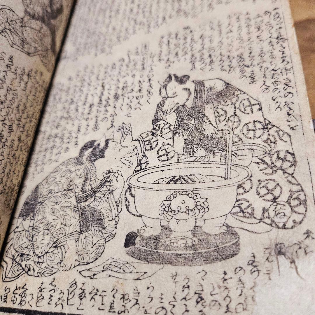 po9224※難有 絵草紙 花裘狐草紙 妖怪 狐変化 幽霊ほか戯作 和本 浮世絵