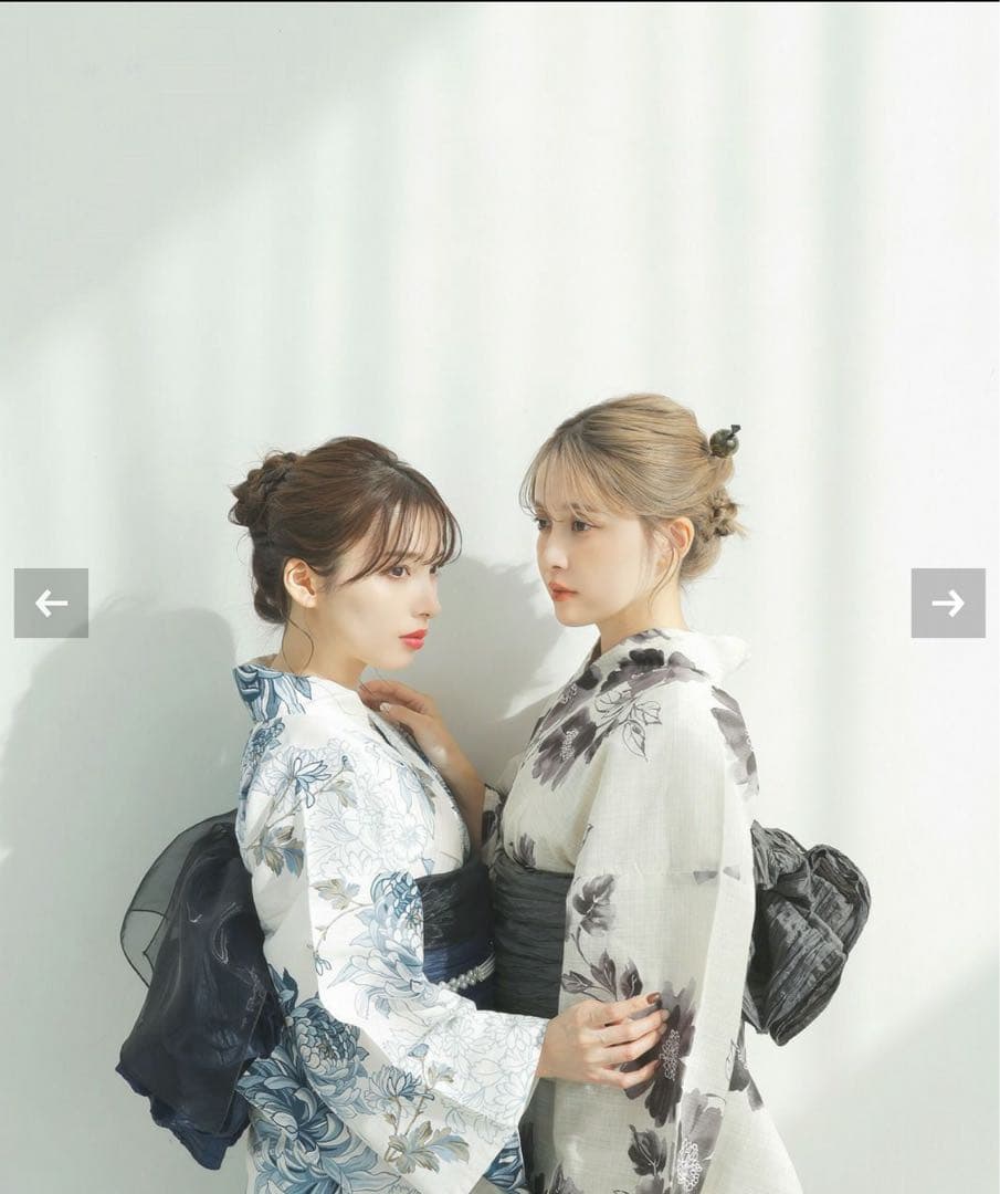 dita 浴衣　湊色の乱菊重ね