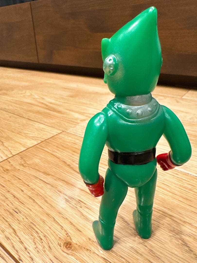 美品♡ぶたのはな　ソフト焼き玩具 サンダーマスク 緑成型/赤グローブ