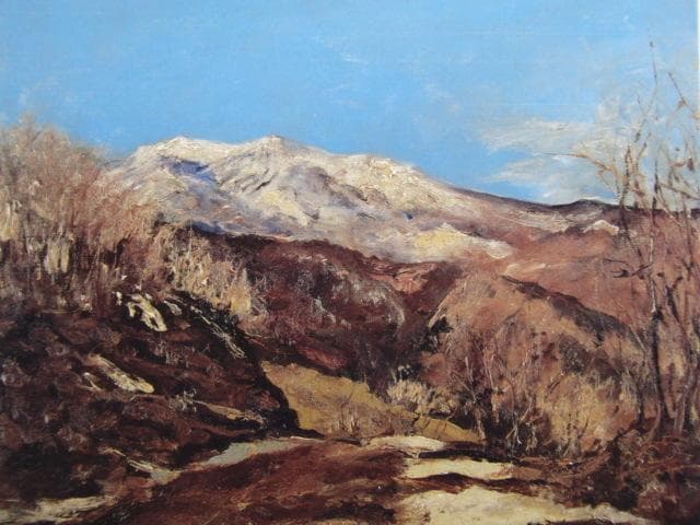 向井潤吉、【蔵王新雪】、希少な大判画集より、新品高級額・額装付