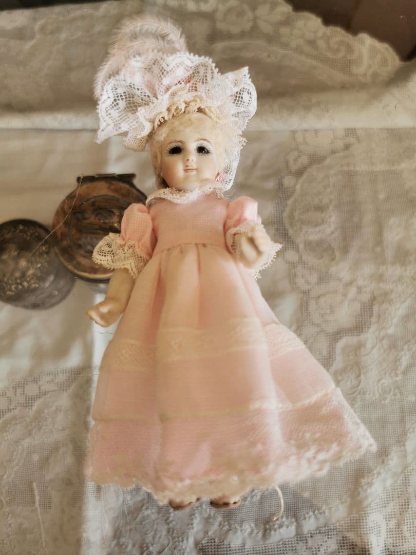 ヴィンテージ 作家物 14.5㎝三つ編のフレンチビスクドール キャシー