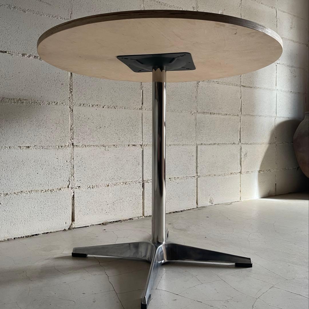 ラウンドテーブル　シェルチェア 3点セット　ミッドセンチュリー　カフェテーブル