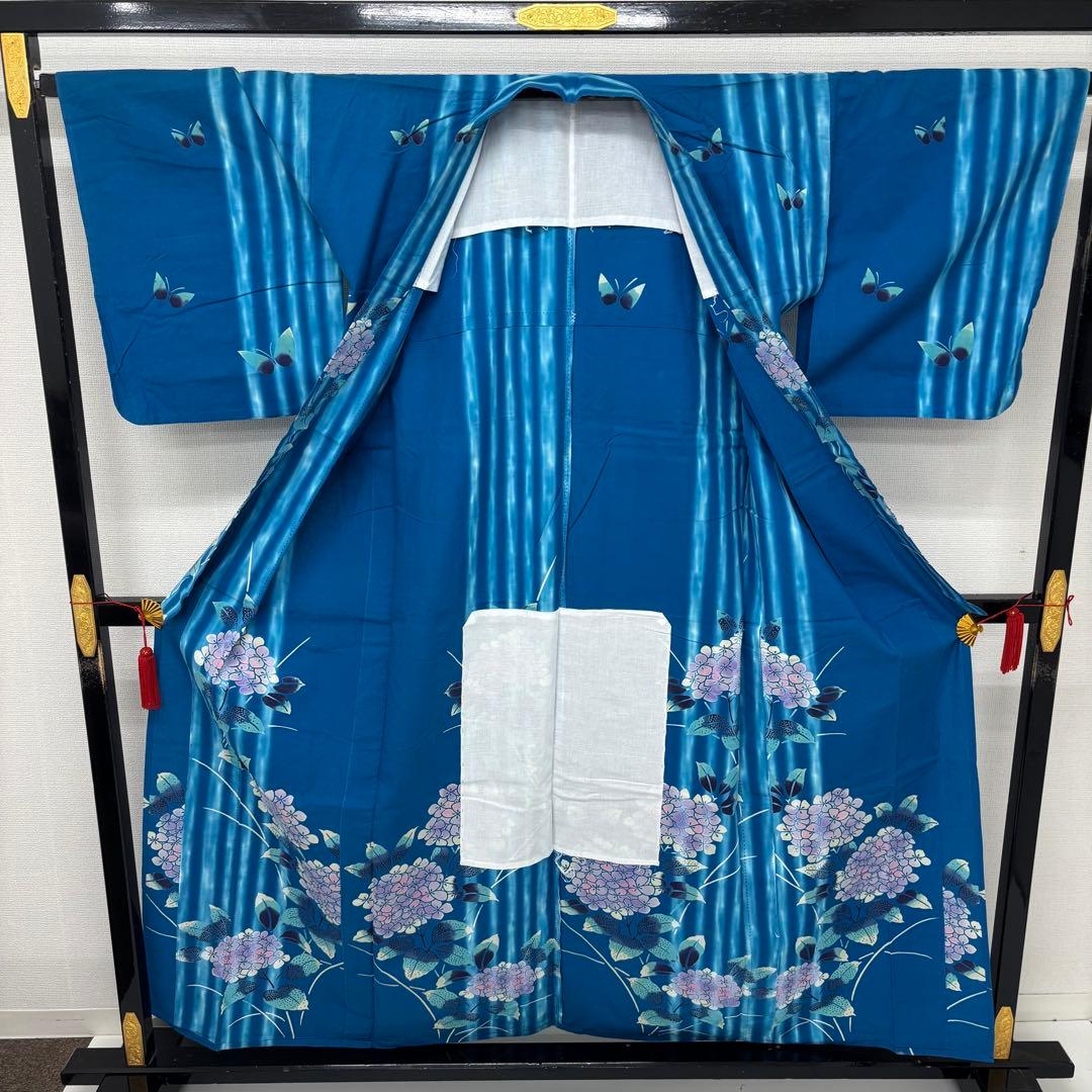 m*i様 AK-7968 夏浴衣 浴衣 裄66.5 注染 コーマ地 紫陽花 盛夏