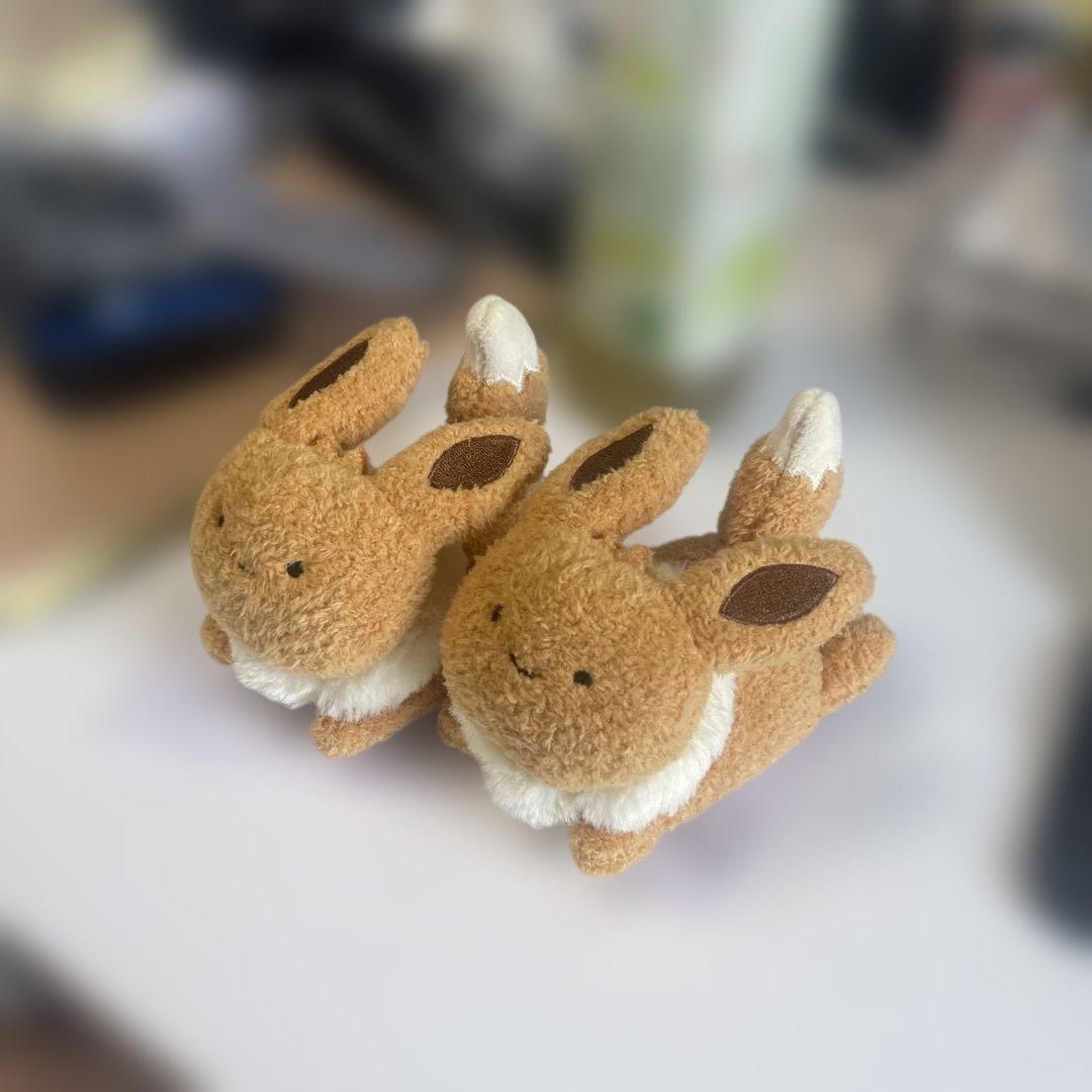 ポケモン ポケモンセンター うごく にげあし ぬいぐるみ 逃 イーブイ二匹セット