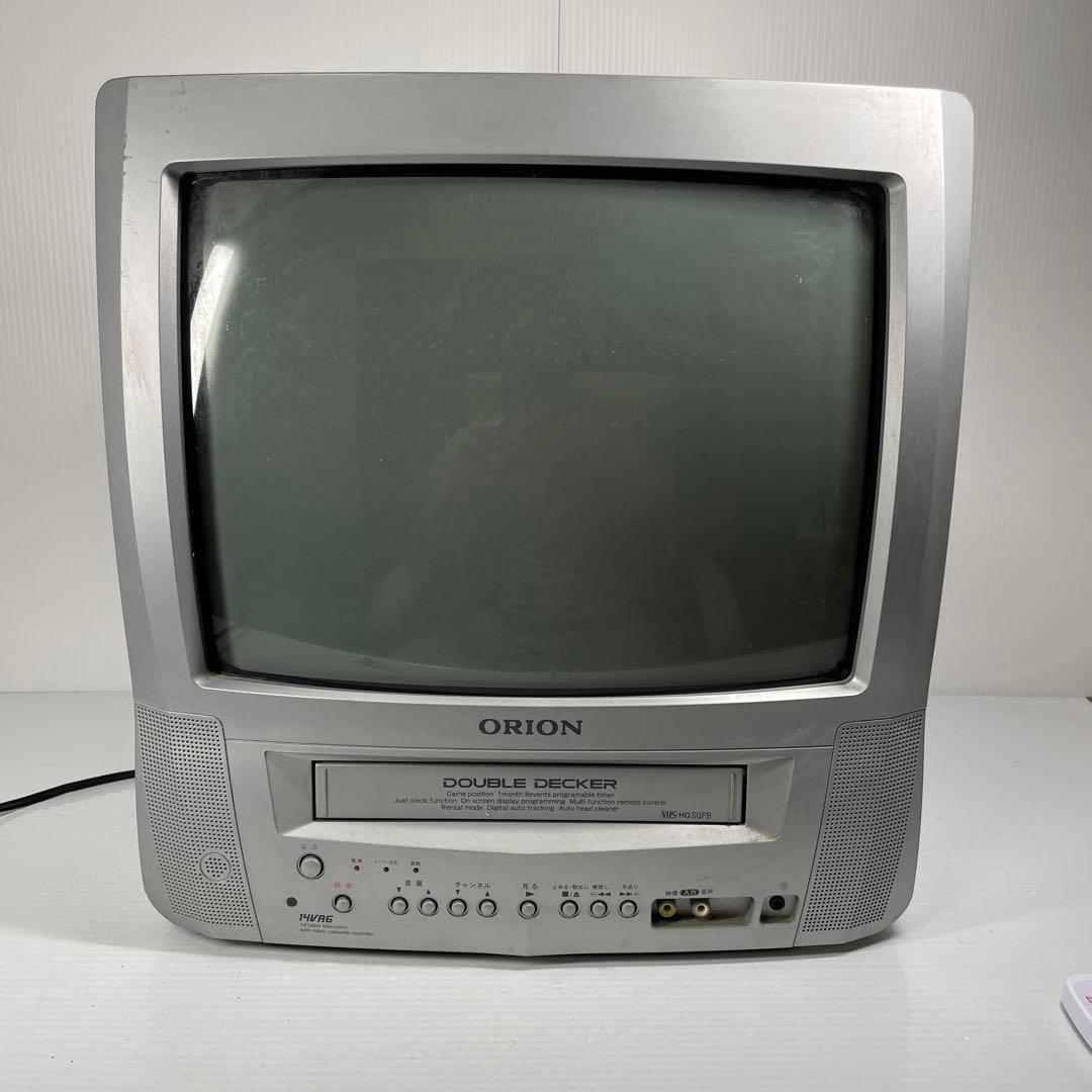 通電可☆オリオン ブラウン管テレビ☆14VR6 ビデオ付きカラーテレビ