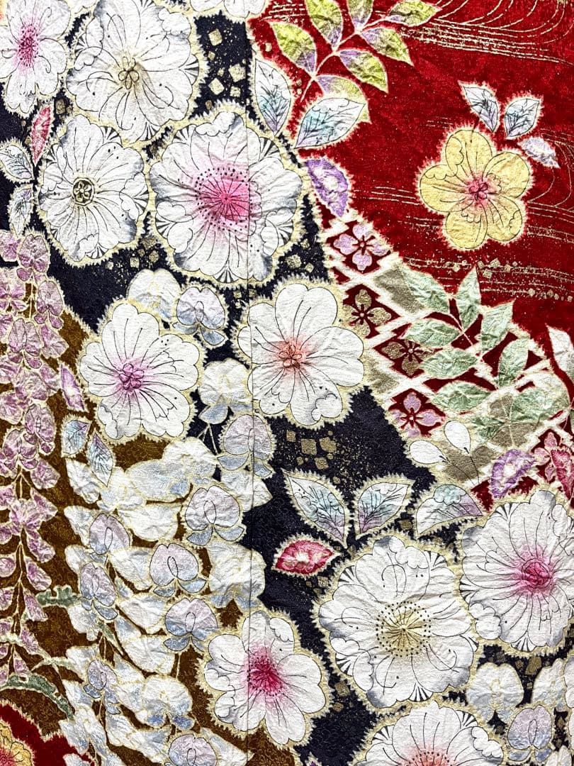 美おり】FR52163 振袖 高級 翠山工房 正絹 振袖フルセット 辻ヶ花文様