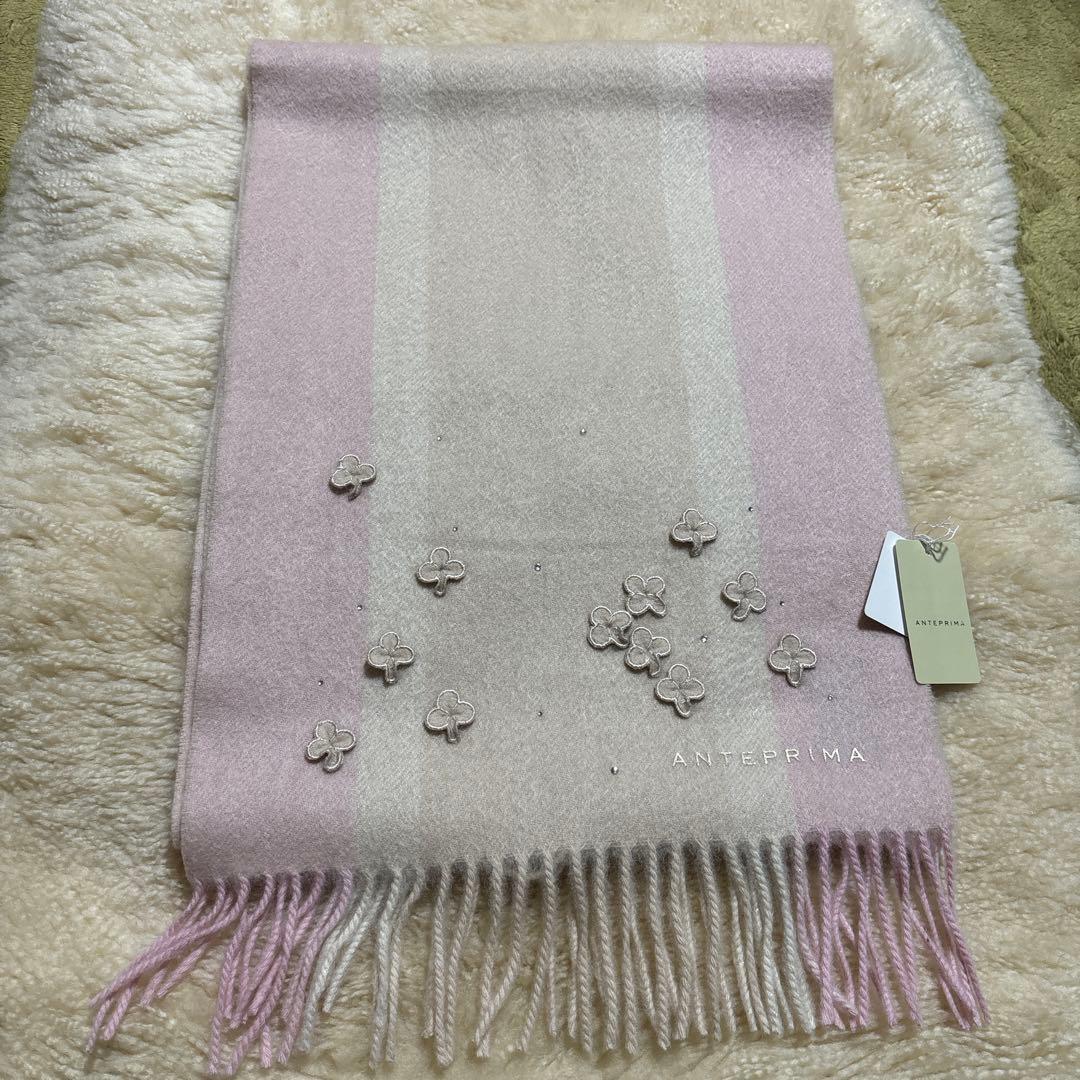 KEI様ANTEPRIMAアンテプリマ カシミヤ マフラー フィオーリ ピンク