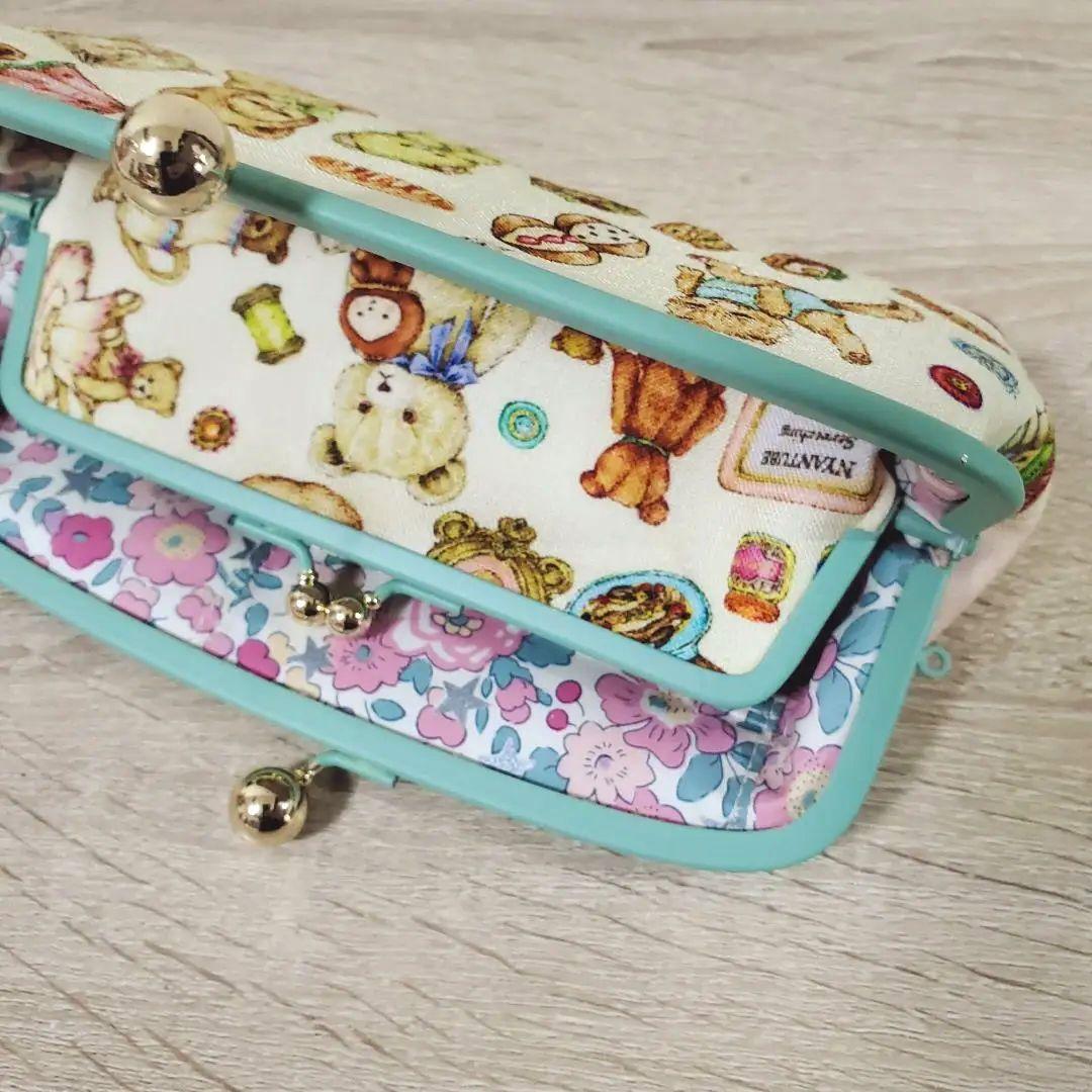 ハンドメイド 19cmがま口長財布 yukiemon アニバーサリー