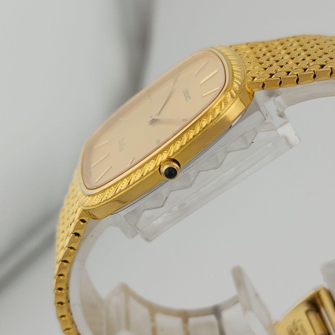 【稼働 新品電池】セイコー ドルチェ 8N40-5040 ゴールド文字盤