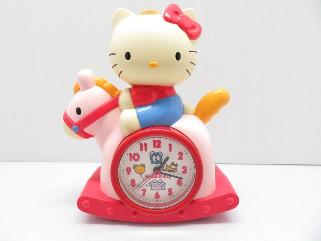 GW限定値下】ハローキティ 木馬 目覚まし時計 Kitty【ジャンク】 希少