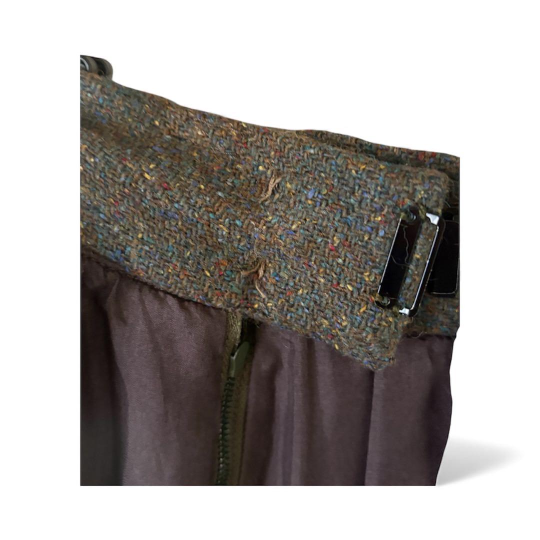 CHANEL シャネル　ツイードスカート　size42 グリーン