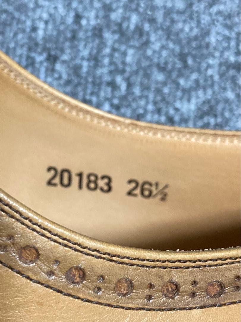 スコッチグレイン ベージュブラウン ビジネスシューズ　26.5 パーティ　結婚