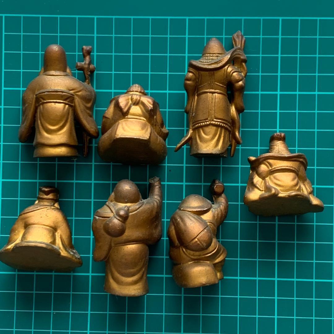 七福神 真鍮 7体セット！あわせて880グラム！かなりずっしりとしてい