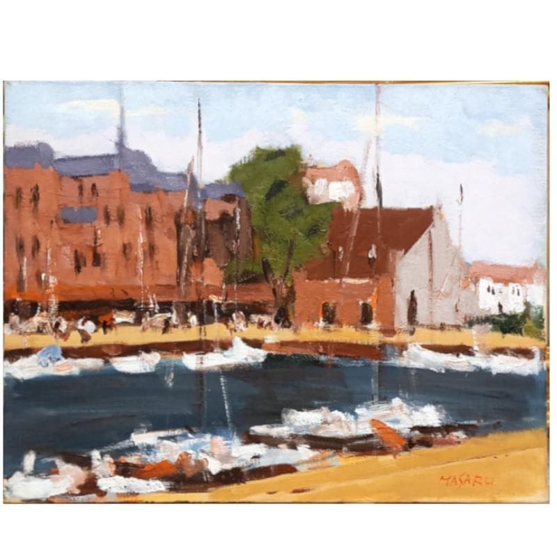 ☆中村 勝☆「オンフルール」　油絵　F６号　良好！