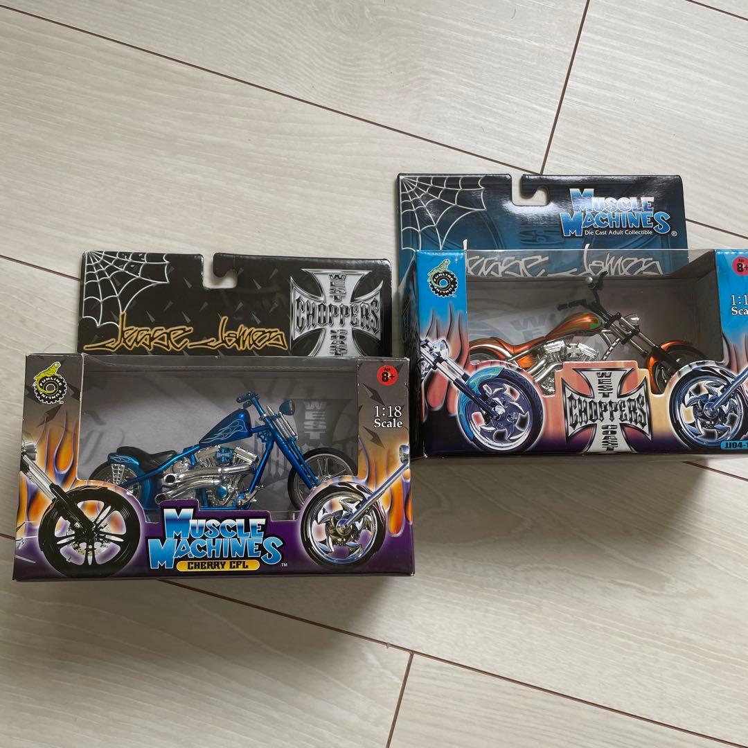 west coast choppers 1/18 フィギュア WEST COAST CHOPPERS JESSE JAMES EL DIABLO II 1/18 1:18 BIKE ORANGE