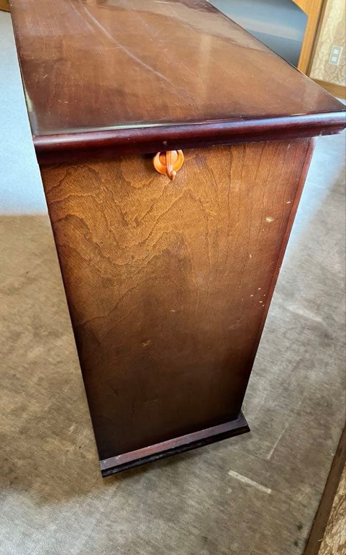 ヴィンテージ レトロ 木製 ガラス扉 キャビネット サイドボード