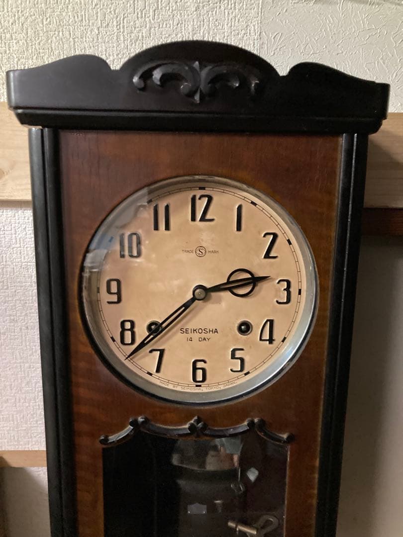 アンティーク 精工舎 宮型本打式 14日巻ボンボン時計