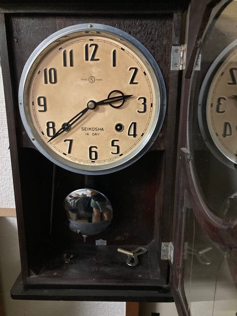 アンティーク 精工舎 宮型本打式 14日巻ボンボン時計