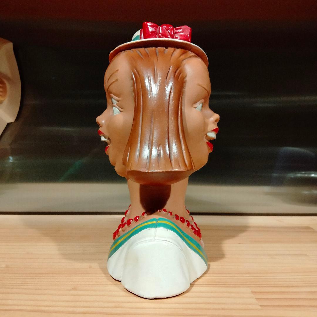 スペシャル　女性 ビンテージ　四つ目　4つ目　置物　ミッドセンチュリー　酔っ払い