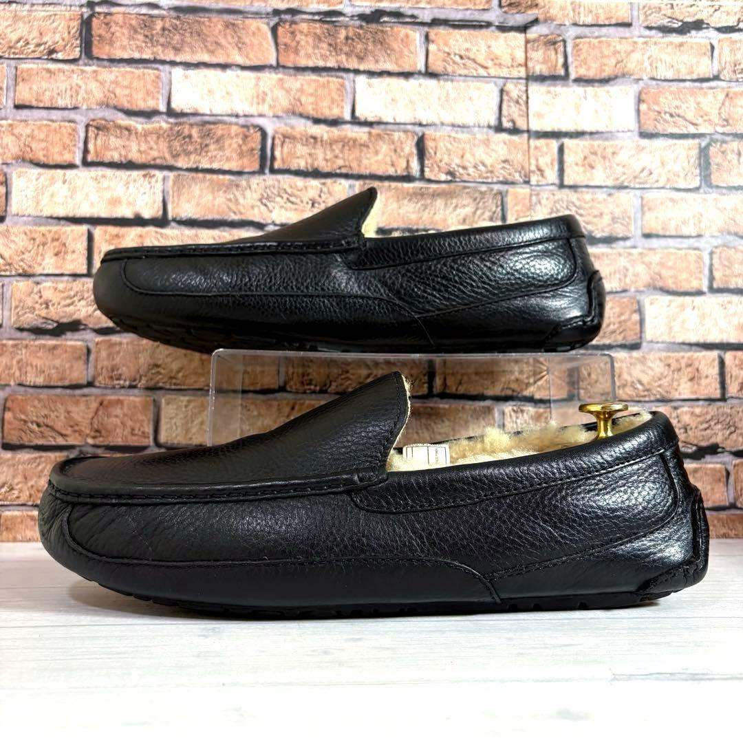 希少■UGG■モカシン■スリッポン 5379 アスコット 本革 シボ革