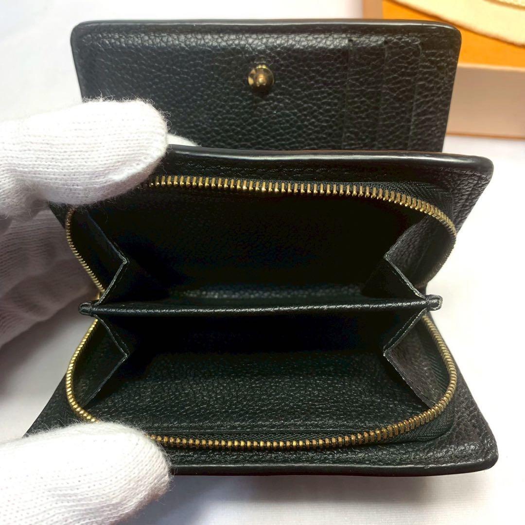 【新型】ルイヴィトン アンプラント クレア ブラック 二つ折り財布　RFID搭載
