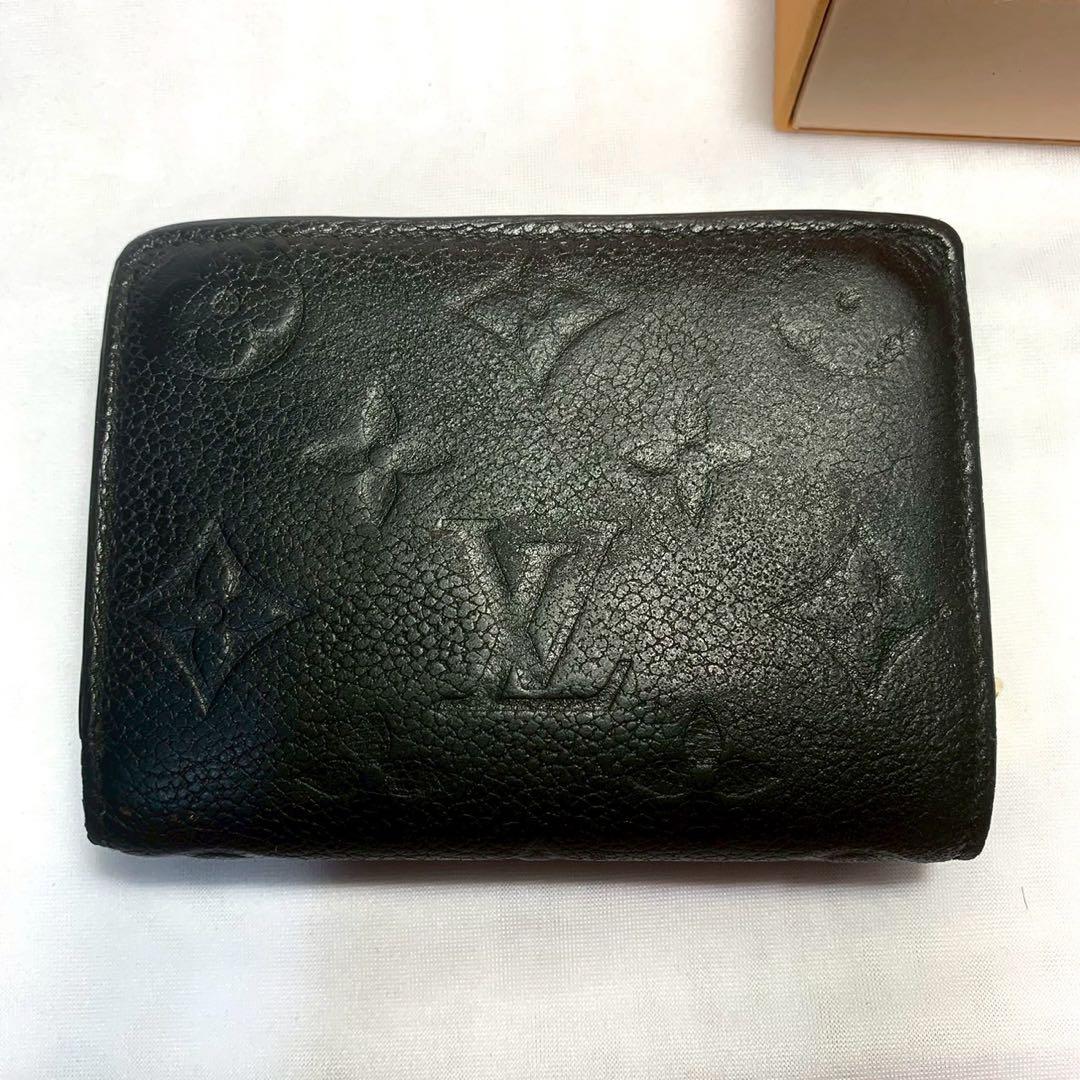 【新型】ルイヴィトン アンプラント クレア ブラック 二つ折り財布　RFID搭載