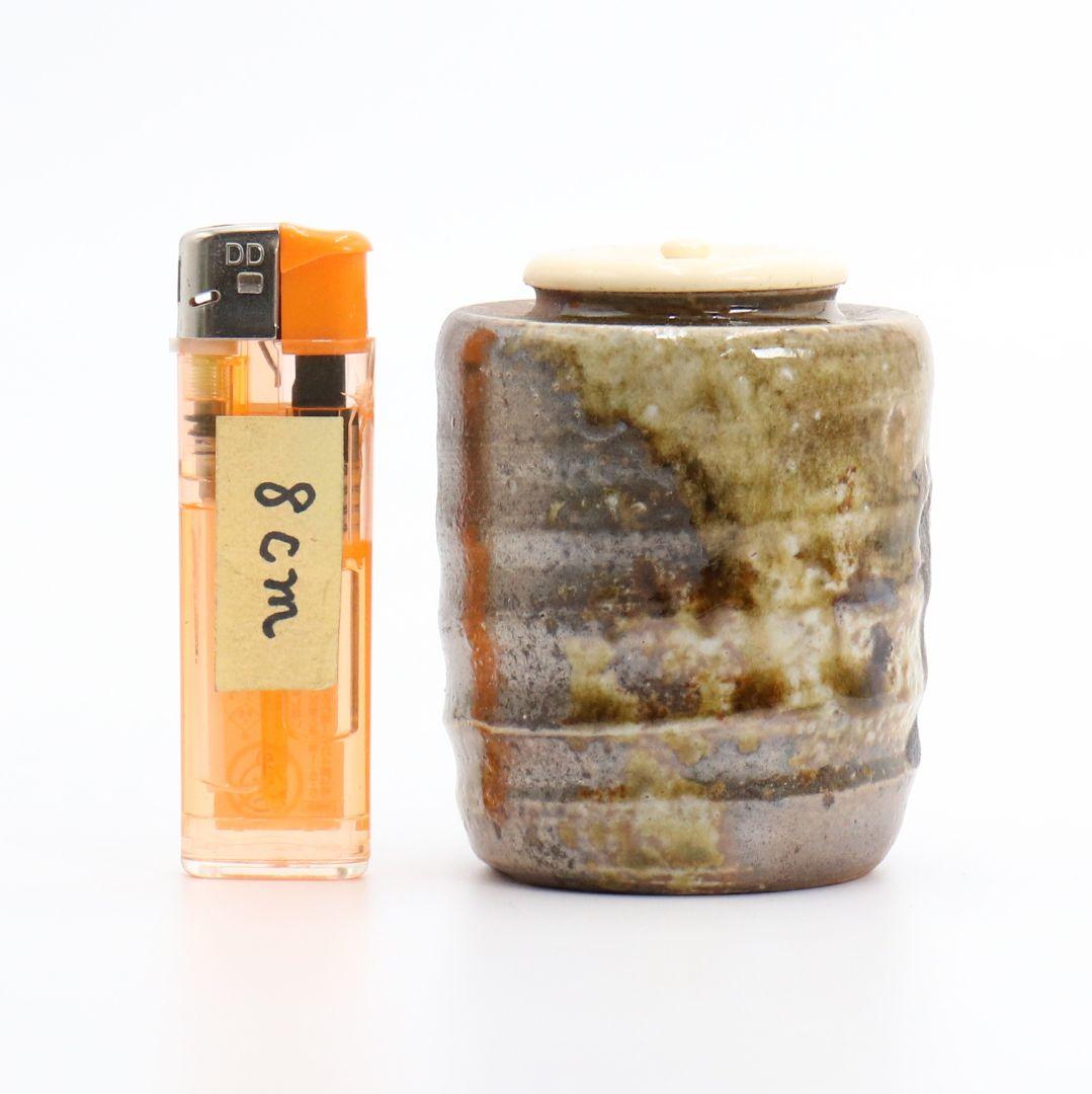 保庭楽入作 信楽肩衝茶入 紫野聚光寛海書付 万代屋