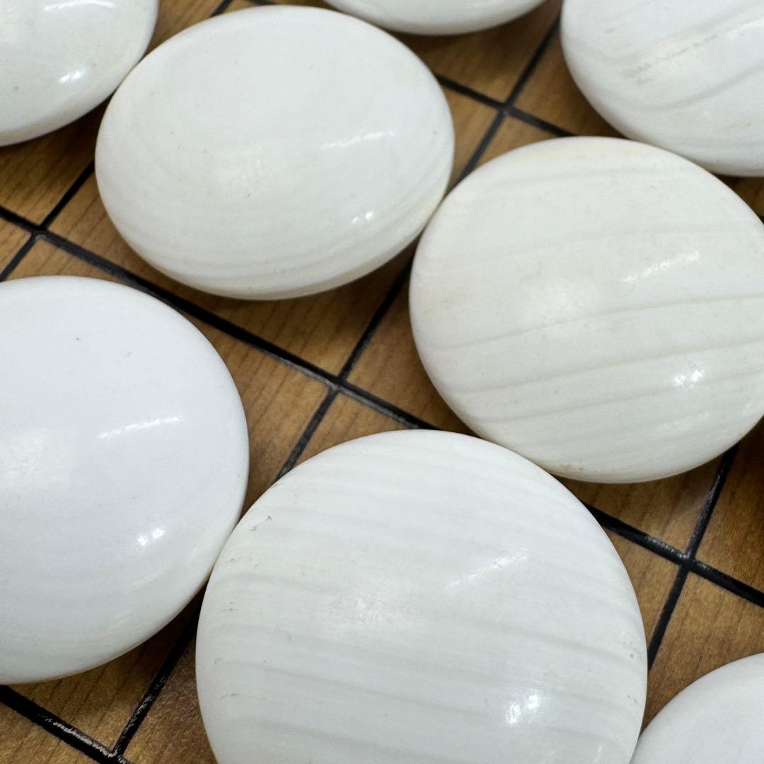 囲碁 足付 高級碁盤 極厚 6寸本榧 桐箱 へそ有り 柾目 天柾 碁石セット