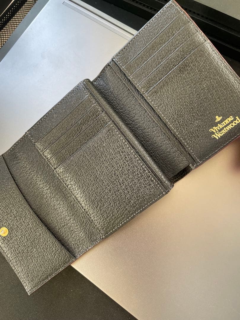 VIVIEN WESTWOOD 美品 がま口 3つ折り財布 ブラック