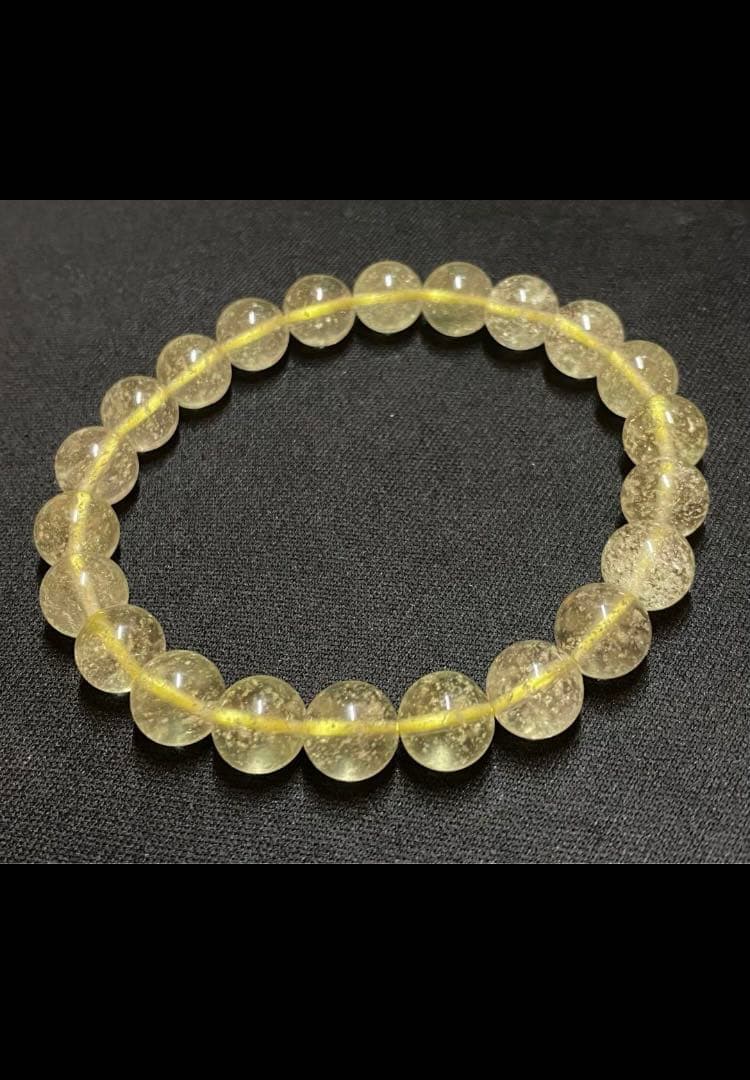 希少【高品質・鑑別書付き】リビアングラス　ブレスレット　パワーストーン　隕石