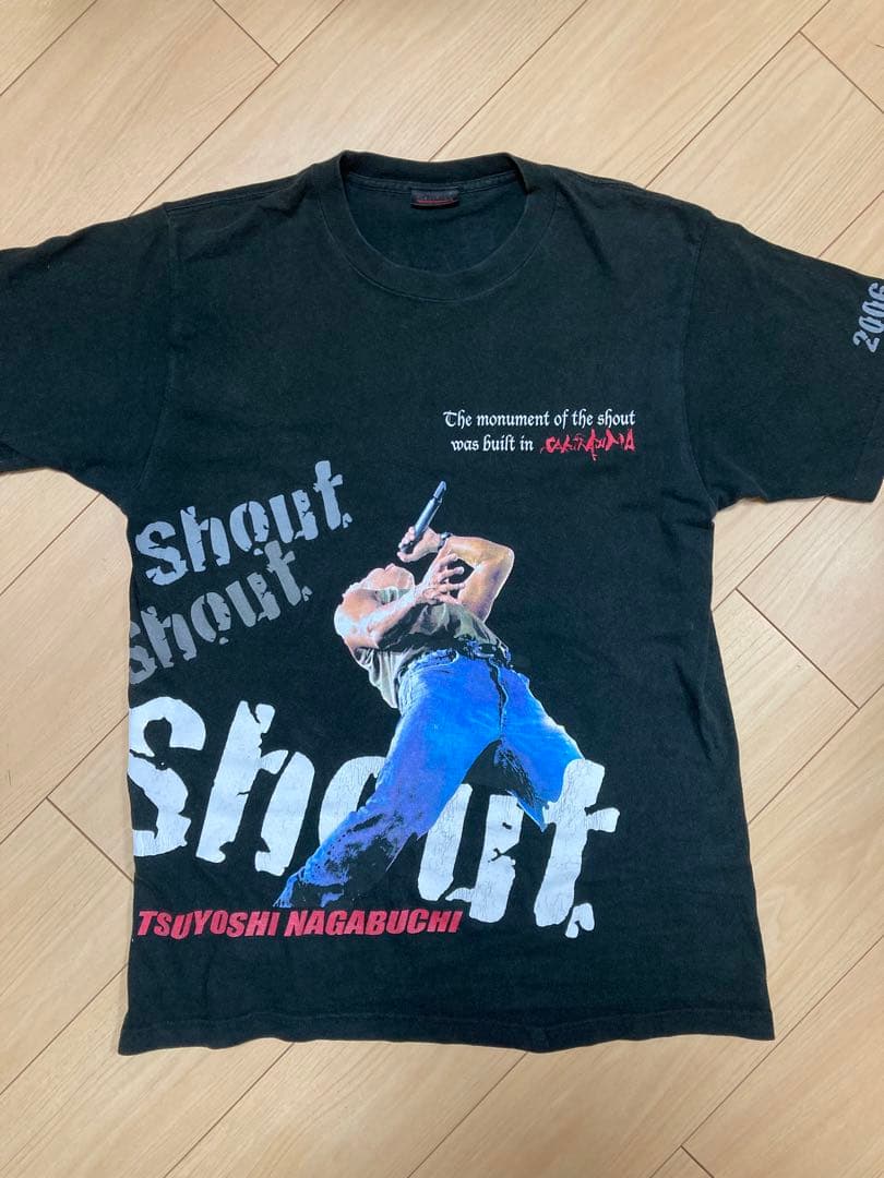 □ 長渕 剛 □ 多数 着用 茶 ドット シャツ 1 □ 長渕剛