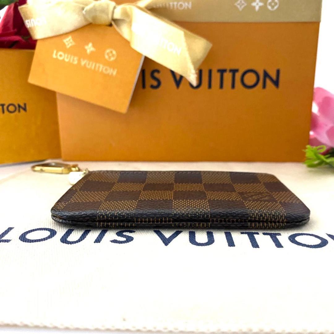 ルイ ヴィトン◎ポシェット クレ ダミエ エベヌ ケース キーホルダー 茶