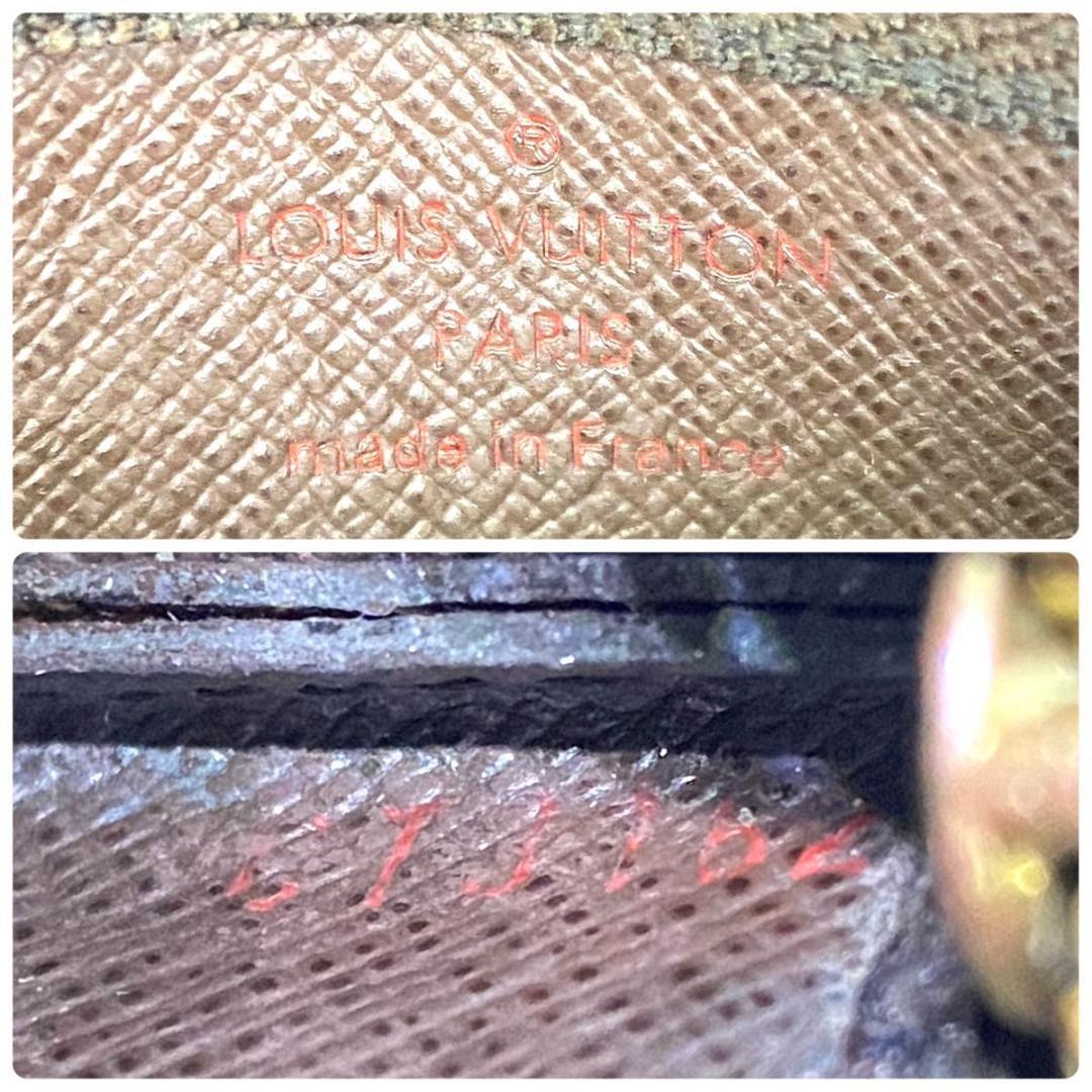 ルイ ヴィトン◎ポシェット クレ ダミエ エベヌ ケース キーホルダー 茶