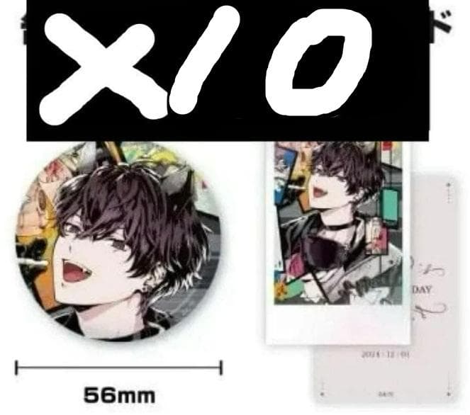 佐伯イッテツ誕生日グッズ2024 缶バッジ&チェキ風カード - メルカリ