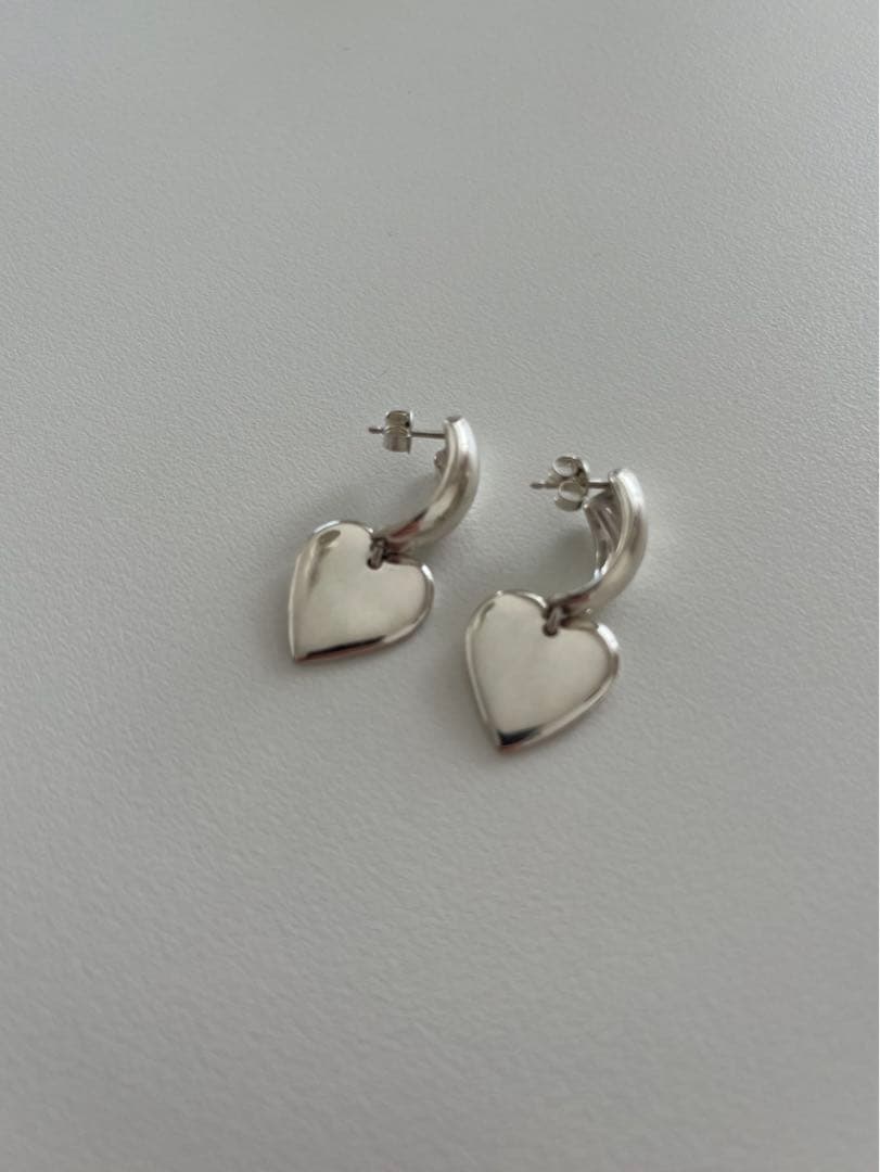 yoaa シルバーハートピアス