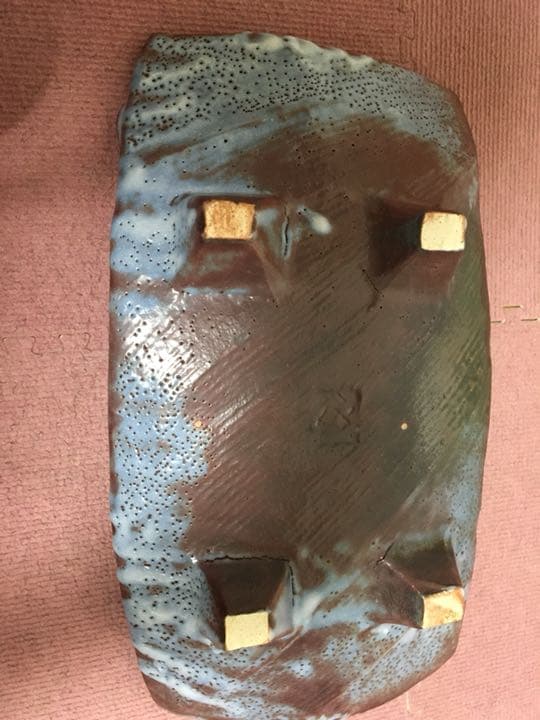 志野 有名作家加藤土代久作 大皿 個展再お値下げしました共箱付き