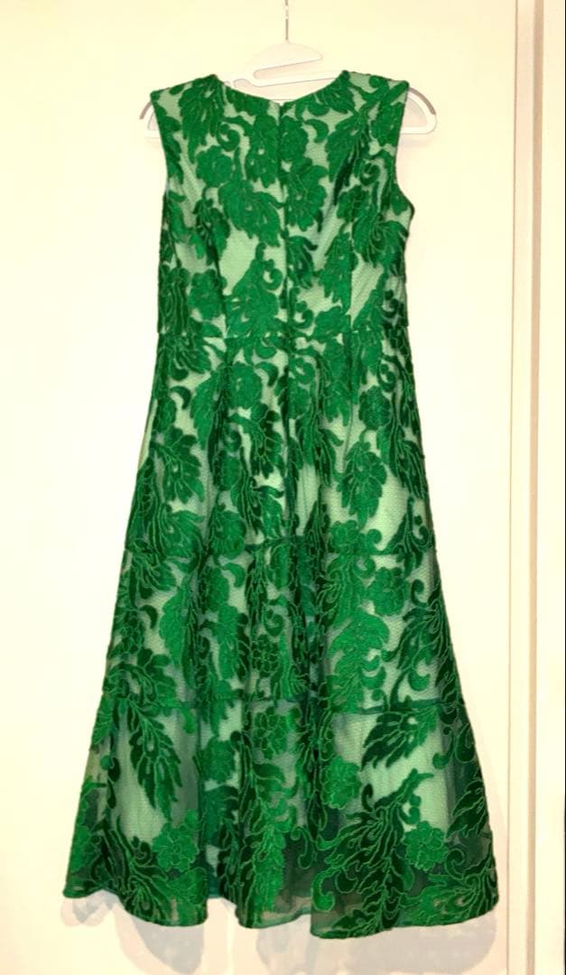 グレースコンチネンタル コード刺繍フレアドレス 36 ワンピース