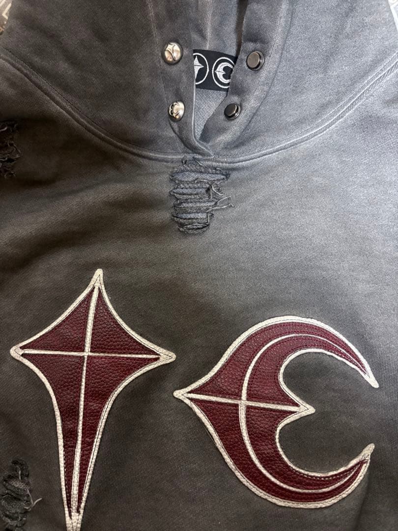 Thug Club サグクラブ ロックダメージフーディ TCロゴ M