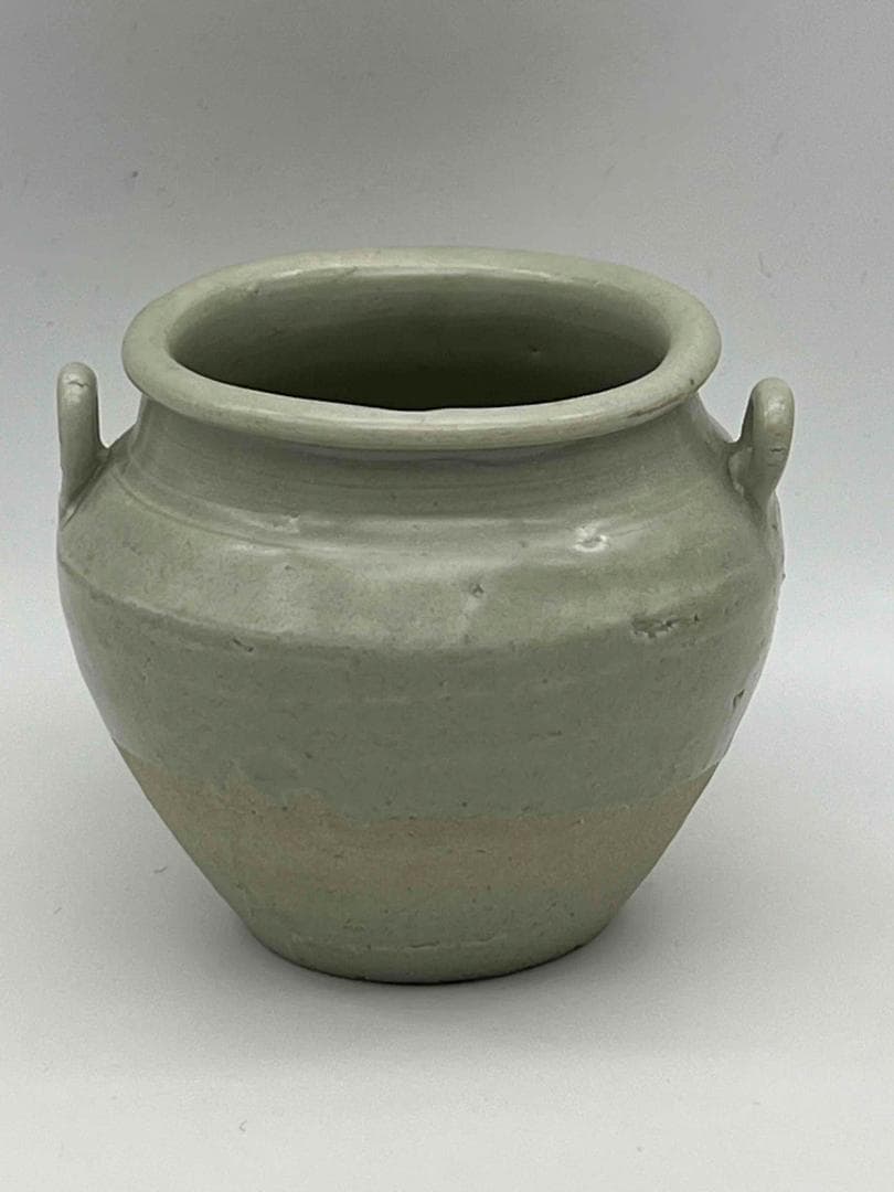 西晋時代 越州窯双糸小壺　茶入　茶道具　唐物　古物　時代物(F-101) 西晋時代 越州窯双糸小壺 茶入 茶道具 唐物 古物 時代物(F-101) 西晋