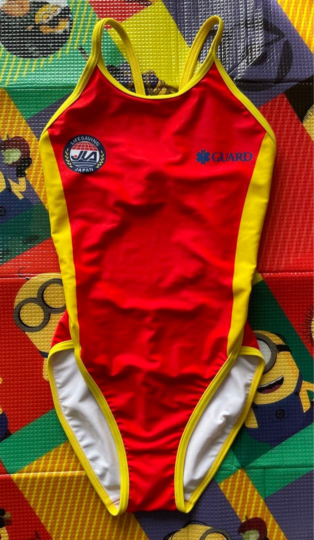 speedo 競泳水着 LIFE GUARD 赤/白/黄 Yahoo!オークション -「ライフ