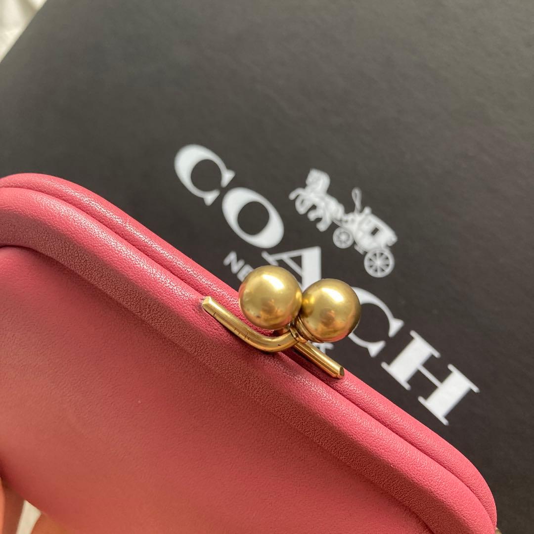 【美品】COACH コーチ　1941 がま口　キスロック　財布　カードケース