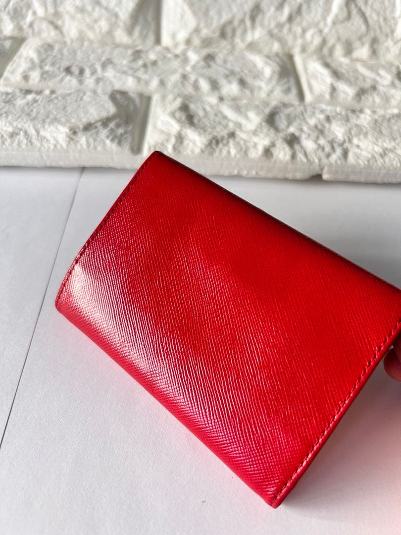 PRADA プラダ　サフィアーノレザー ケース　カードケース　 レッド